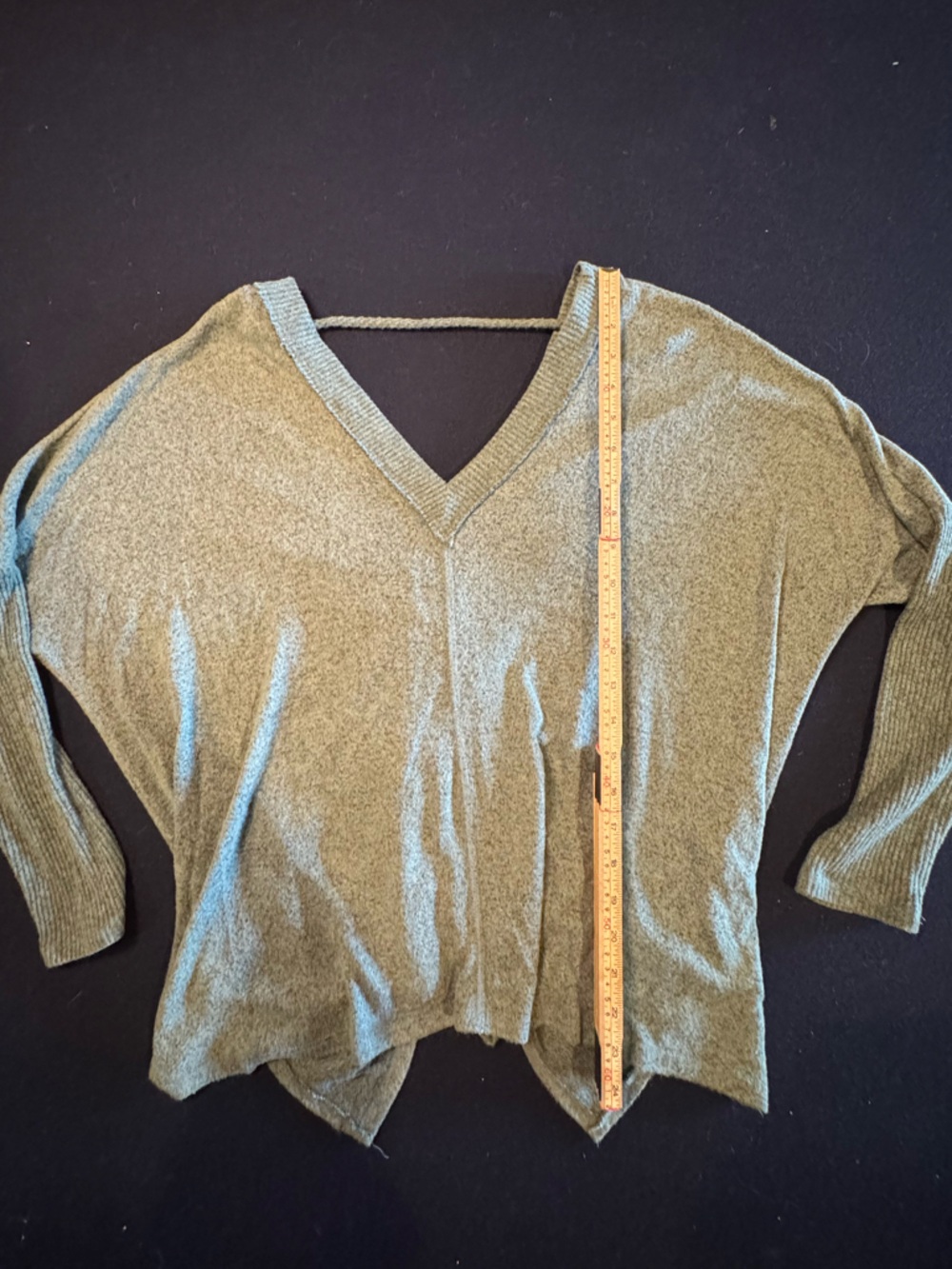 Lulu's Olive Green V-Neck Crop Open Back Top